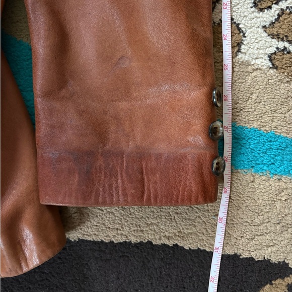 Men's Brown Leather Blazer - Picture 8 of 12